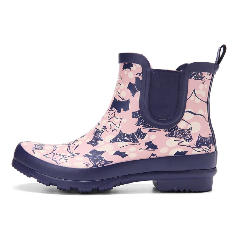 Naturgummi Anti-slip Vattentät Chelsea Ankel Booties Regnstövlar