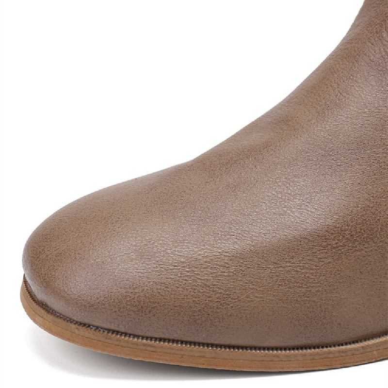 Retro Flowers Square Toe Slip On Mid-calf Block Heel Cowboy Stövlar För Kvinnor