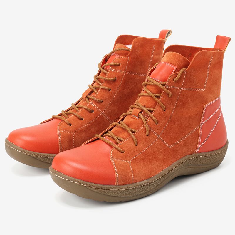 Retro Spicing Casual Snörning Halksäkra Ankelstövlar