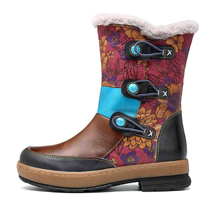 Snow Ankel Short Stövlar Casual Shoes I Äkta Läder