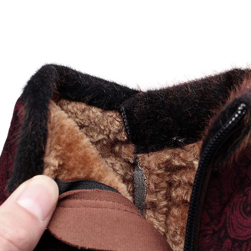 Vinter Kvinnor Bomullsstövlar High Top Dragkedja Håll Varm Ankel Boots