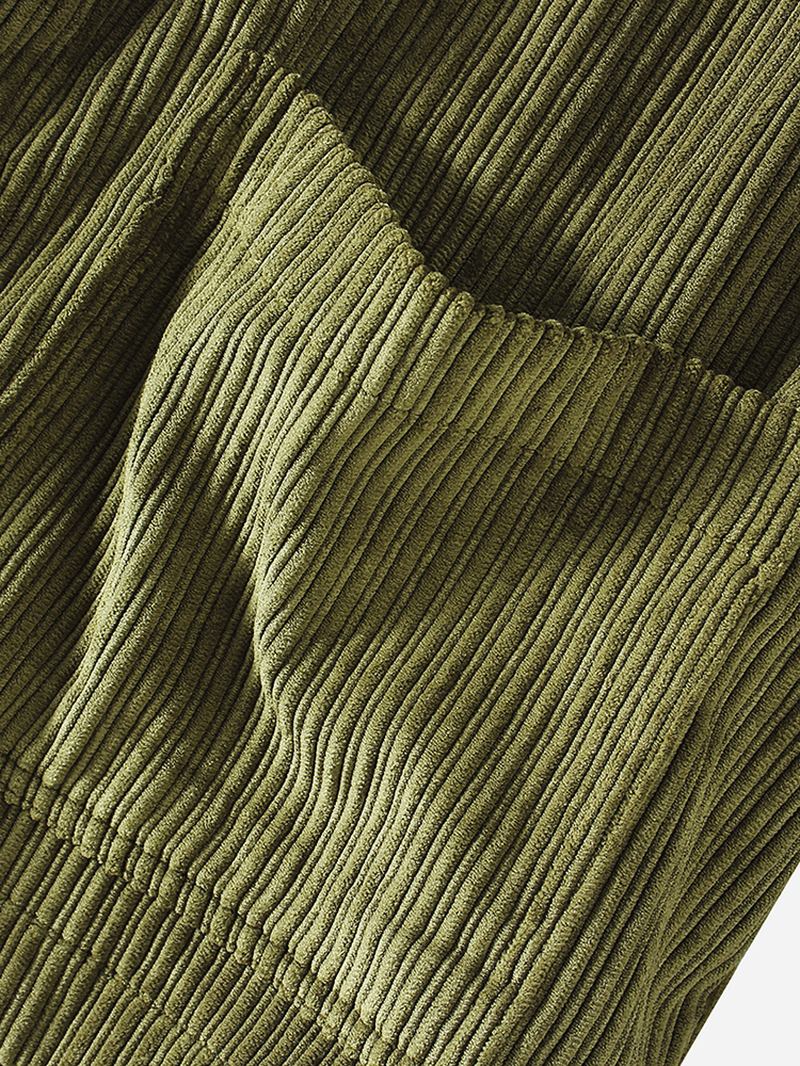 Design Män Manchester Multi Pockets Långärmade Vintage Skjortor Jacka