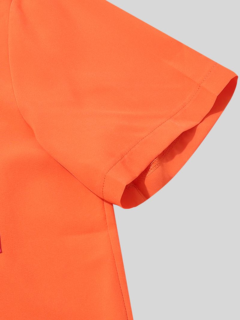 Herr Two Tone Patched Pocket Lapel Contrast Street Shirts Shorts