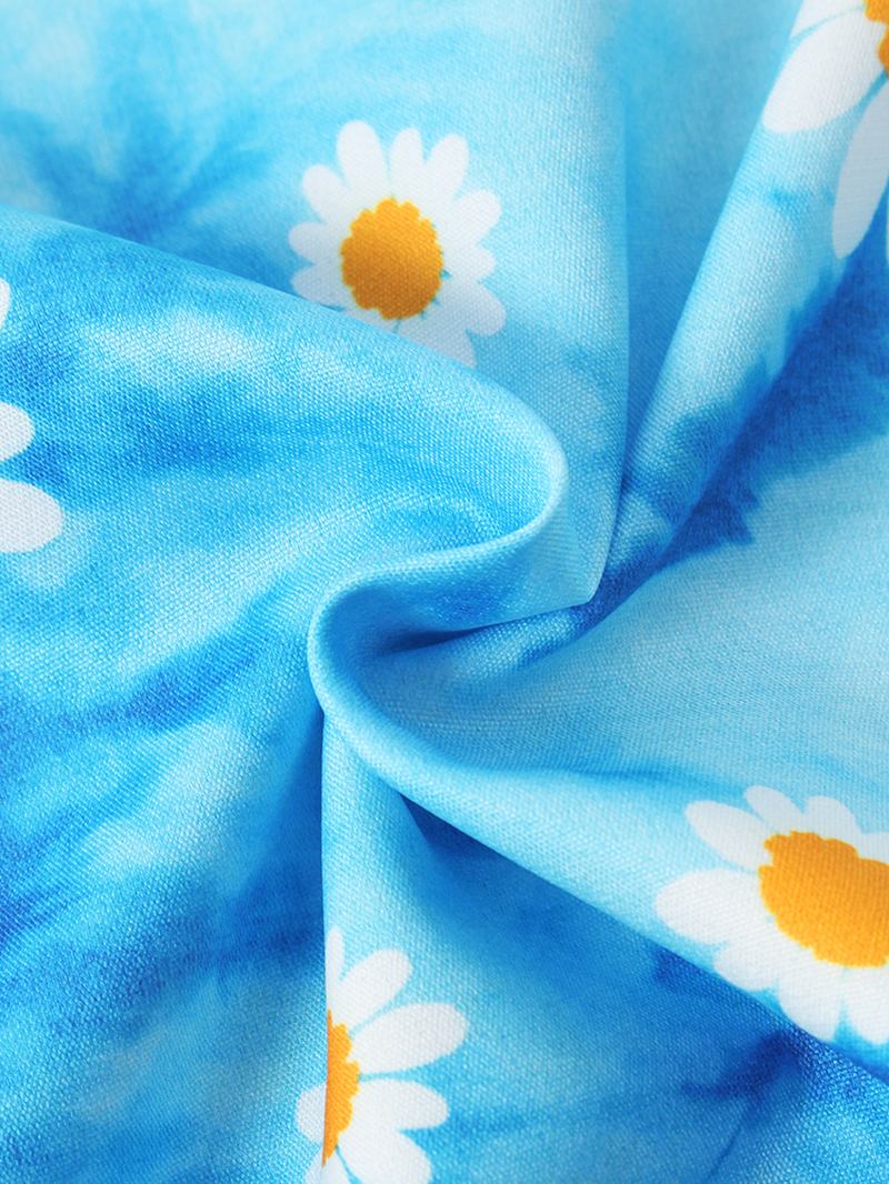 Nya Modeblommortryck För Män Med Kortärmade Skjortor