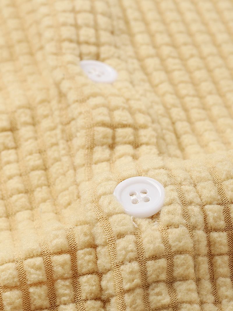 Tunna Manchester Solid Henley Krage Bröstficka Kortärmade Skjortor