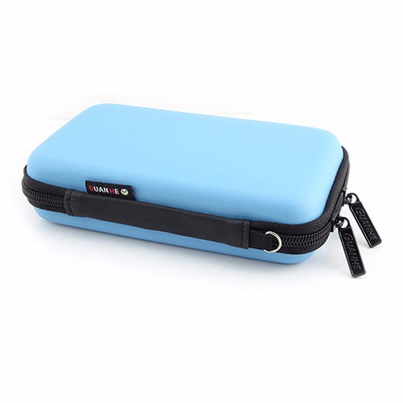 Externt Batteri Usb-minne Hörlurar Digital Gadget-väska Resor Silver Storage Bag