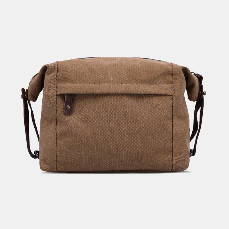 Män Canvas Stor Kapacitet Vattentät Slitstark Vintage Clutch Väskor Tvättväskor Kosmetikväska