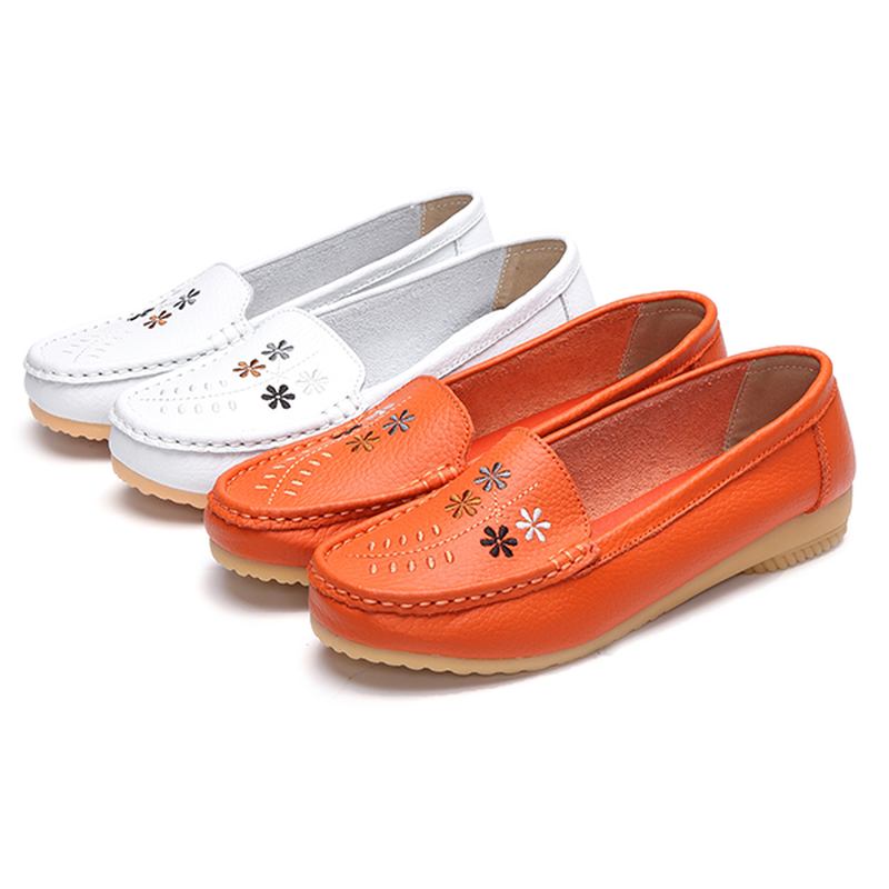 Blomsterbroderi Casual Slip On Flat Shoes