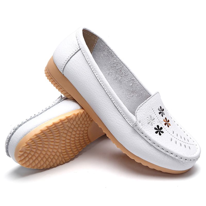 Blomsterbroderi Casual Slip On Flat Shoes