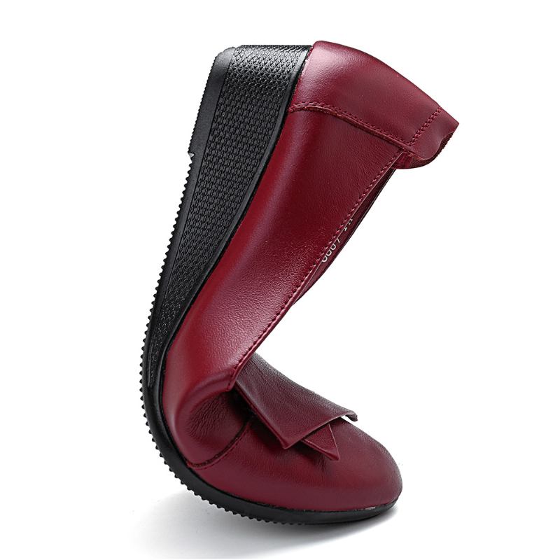 Dam Bekväma Mjuka Läder Flats Loafers