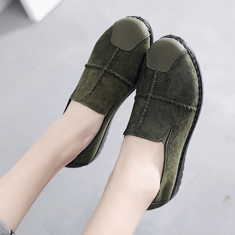 Dam Casual Loafers I Mocka Med Mjuk Sula