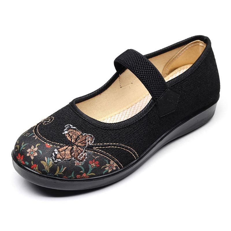 Damer Halkfria Elastiska Band Mary Jane Flat Loafers