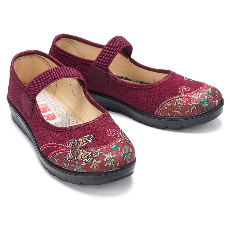 Damer Halkfria Elastiska Band Mary Jane Flat Loafers