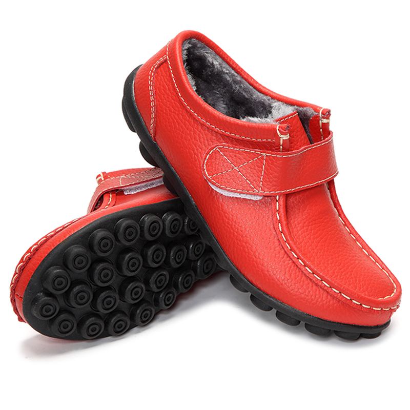 Konstgjord Pälsfoder Vinter Snow Hook & Loop Flat Shoes