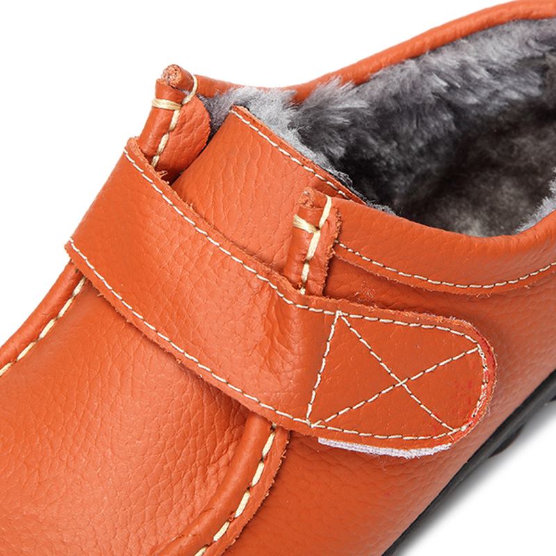 Konstgjord Pälsfoder Vinter Snow Hook & Loop Flat Shoes