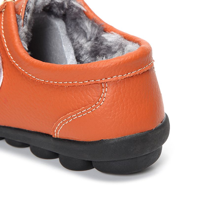 Konstgjord Pälsfoder Vinter Snow Hook & Loop Flat Shoes