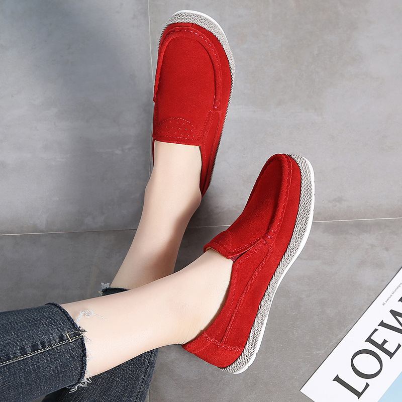 Kvinnor Bärbar Enfärgad Casual Slip On Flats