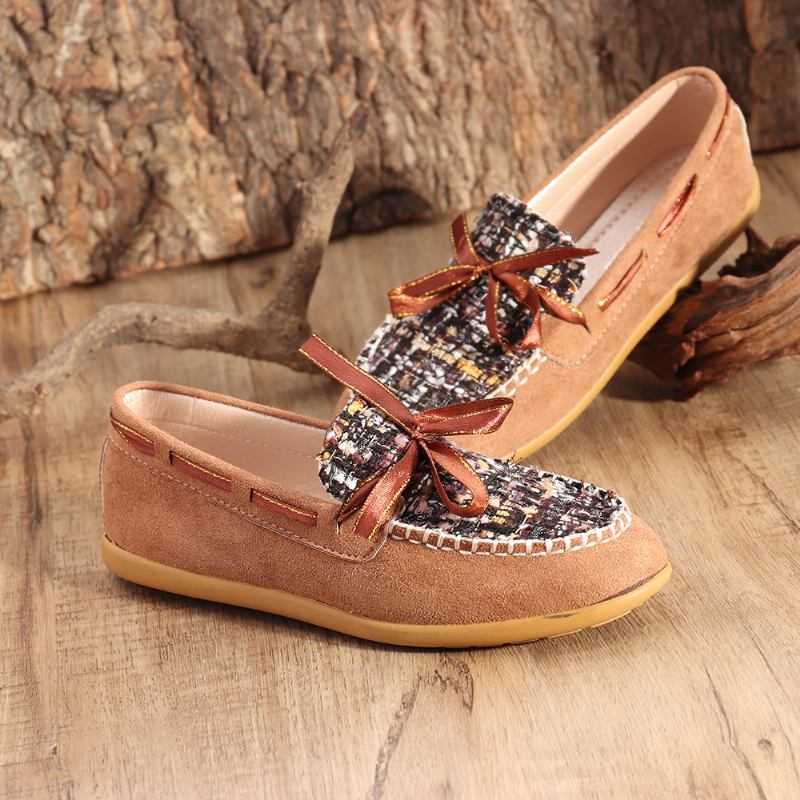 Kvinnor Butterfly Knot Dekor Liten Doft Vind Andas Casual Slip On Loafers