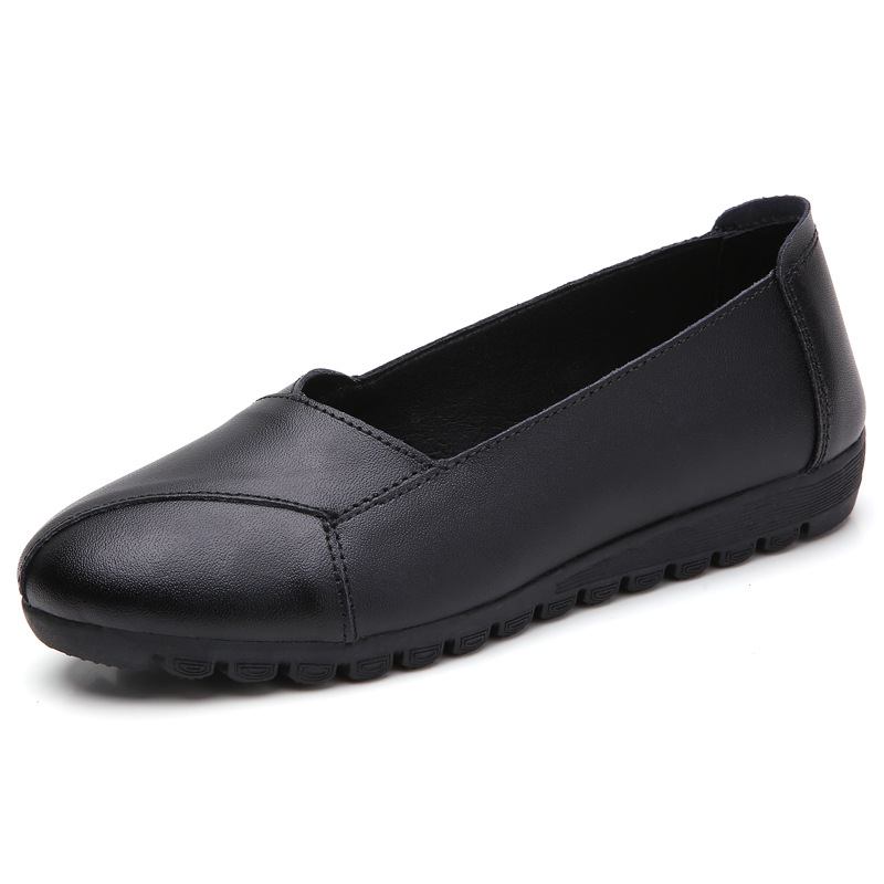 Kvinnor Casual Andas Läder Halverat Bälte Slip-on Mjuk Sula Loafers