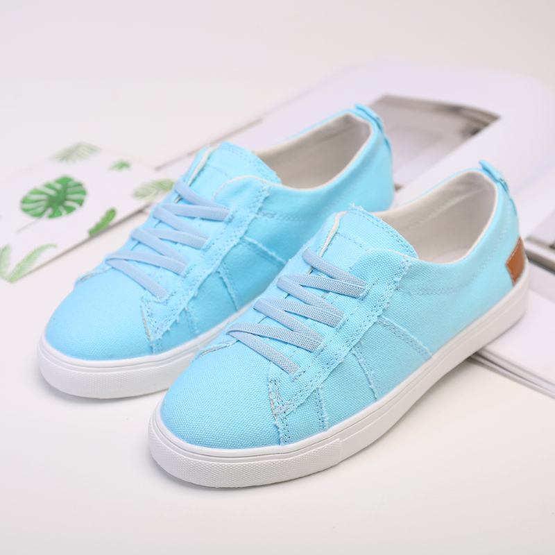 Kvinnor Casual Canvas Lace Up Flats
