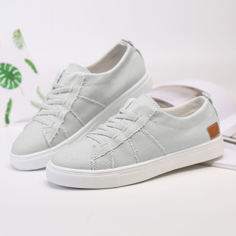 Kvinnor Casual Canvas Lace Up Flats