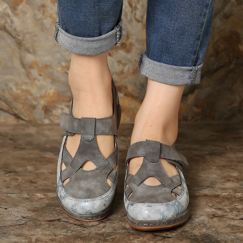 Kvinnor Casual Cross Strap Hollow Out Bekväma Lägenheter