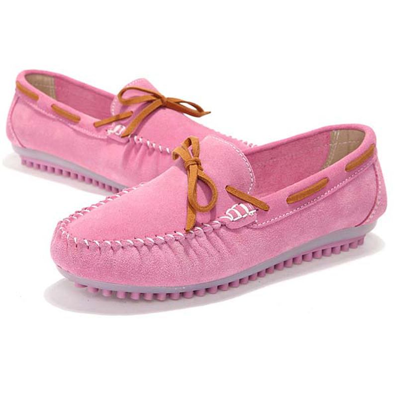 Kvinnor Casual Flat Shoes Snöra Runt Tå Flats Soft Sole Flat Loafers