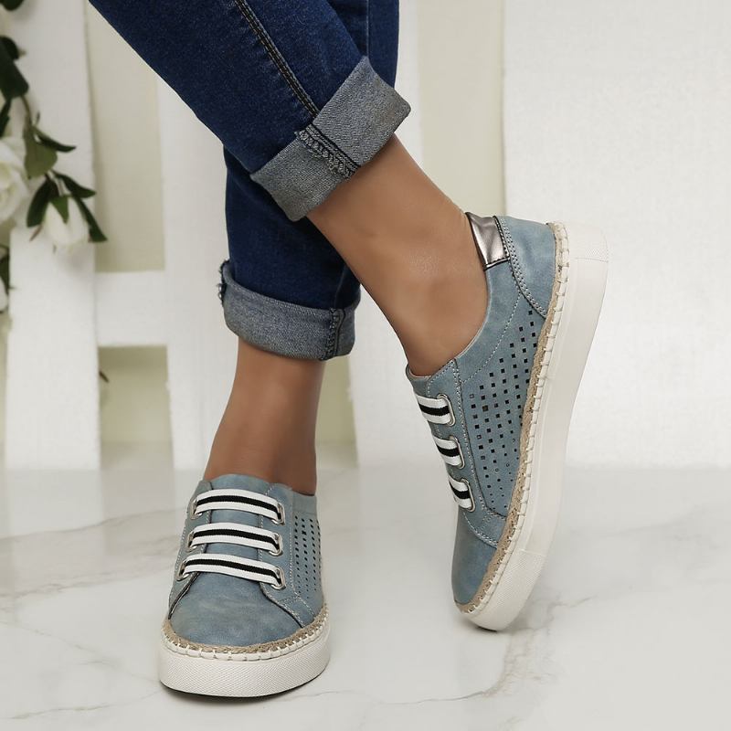 Kvinnor Casual Hand Weave Hollow Out Andningsbara Loafers