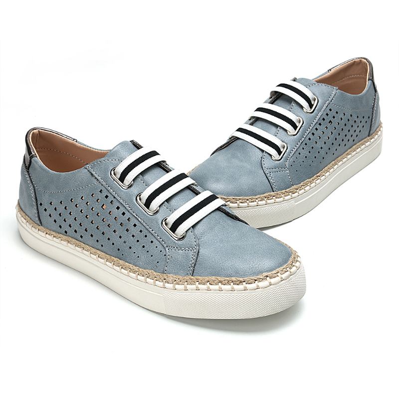Kvinnor Casual Hand Weave Hollow Out Andningsbara Loafers