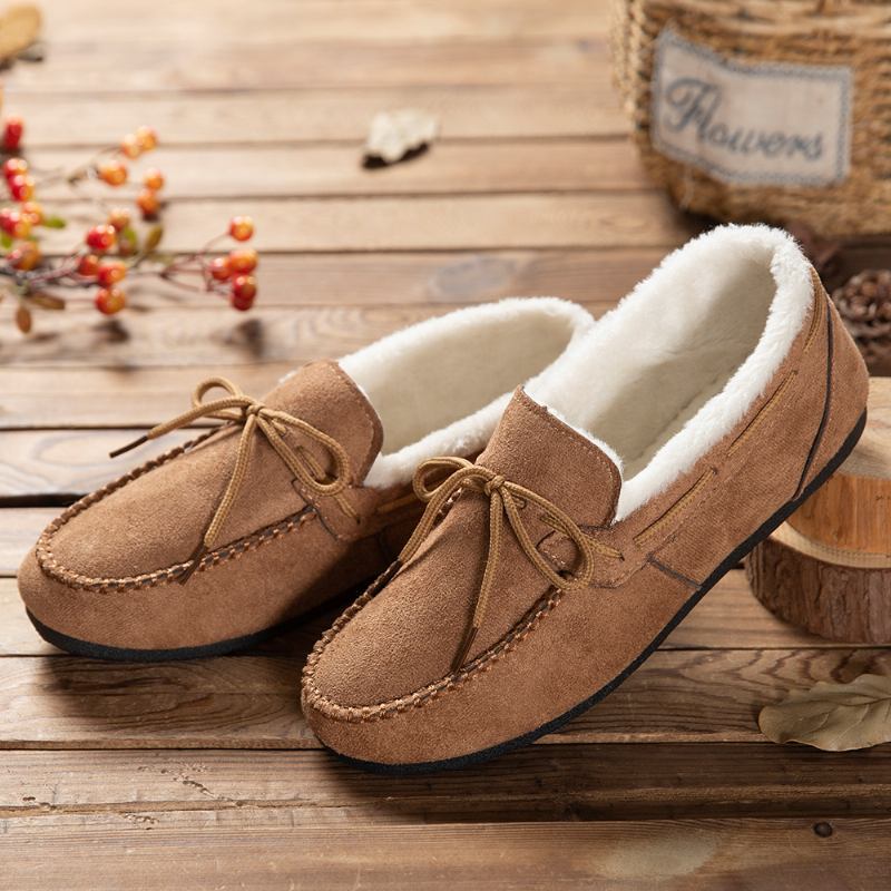 Kvinnor Casual Warm Hand Stitch Snörning Snö Ankelboots