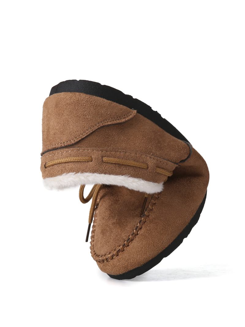 Kvinnor Casual Warm Hand Stitch Snörning Snö Ankelboots