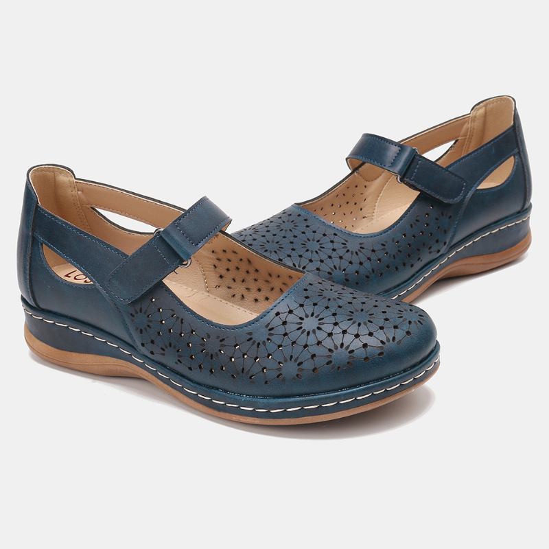 Kvinnor Hollow Out Andas Krokögla Spring Flats Casual Skor