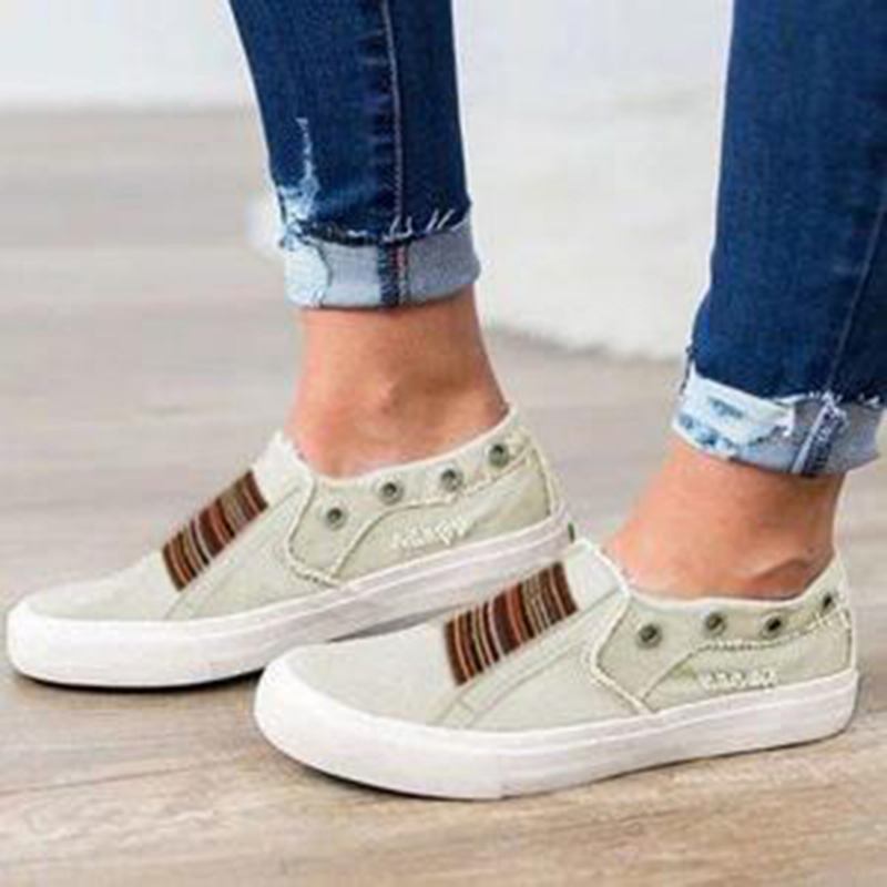 Kvinnor I Stor Storlek Kvinnor Tar På Sig Platta Casual Loafers