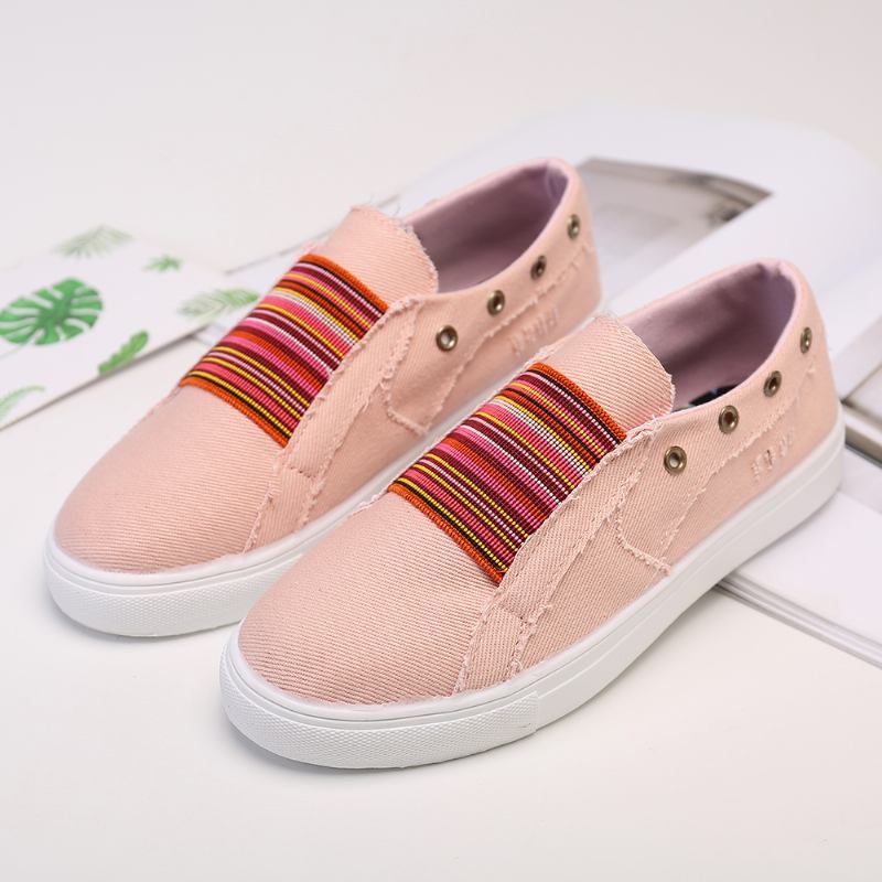 Kvinnor I Stor Storlek Kvinnor Tar På Sig Platta Casual Loafers