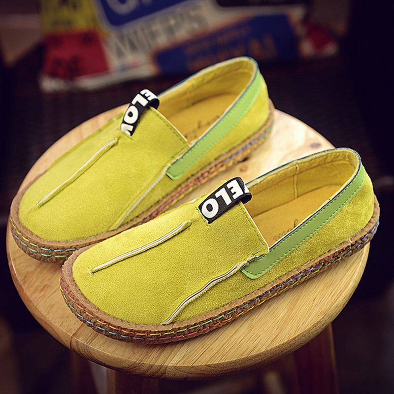 Kvinnor Mjuk Sula Ren Färg Flat Loafers