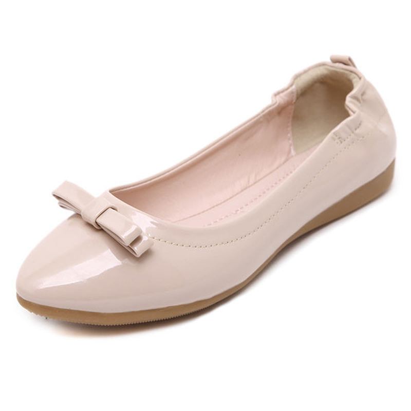 Kvinnor Ny Platt Spetsig Tå Casual Bekvämt Mode Slip On Flat Loafers Skor