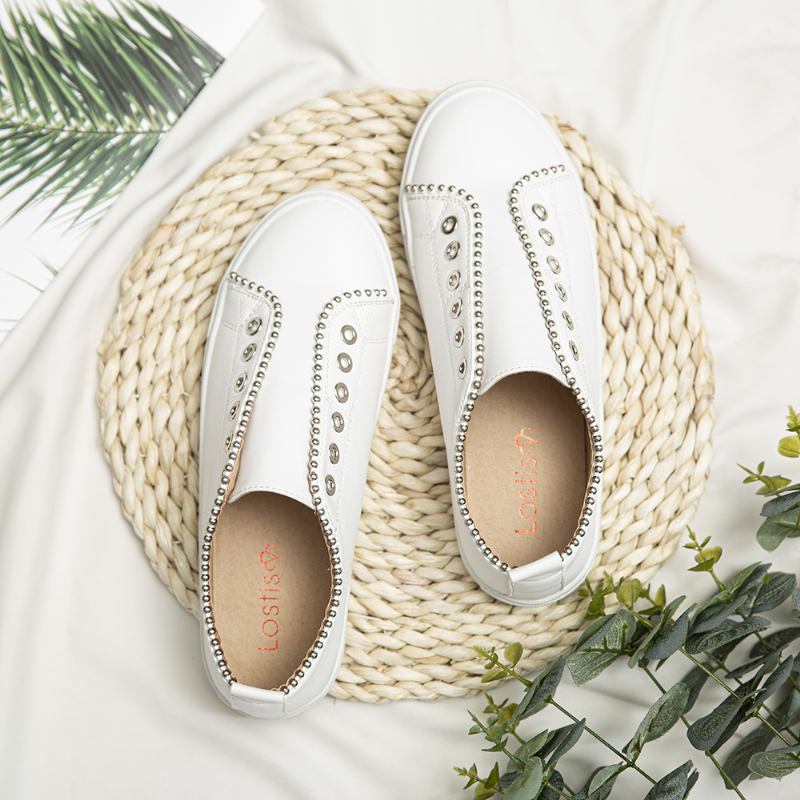 Kvinnor Soild Färg Dubbade Slip On Flats