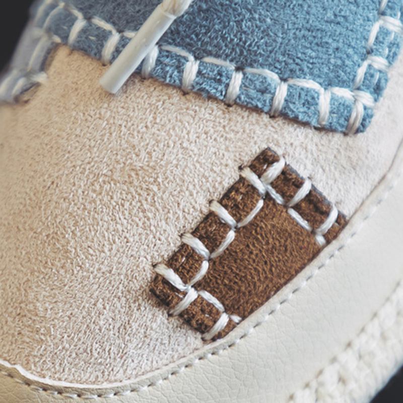 Kvinnor Splicing Halkbeständig Mjuk Casual Lace Up Flats