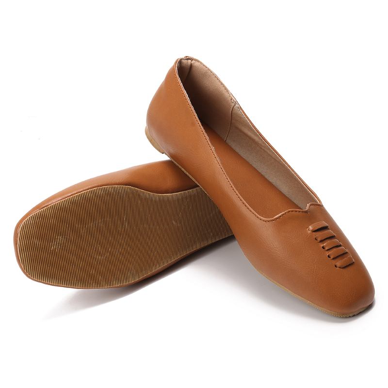 Kvinnor Square Toe Lättvikts Slip On Loafers