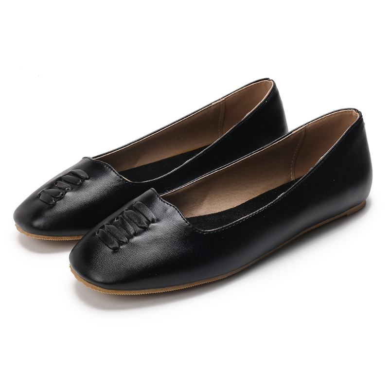 Kvinnor Square Toe Lättvikts Slip On Loafers