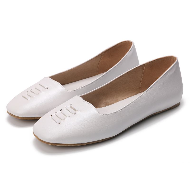 Kvinnor Square Toe Lättvikts Slip On Loafers
