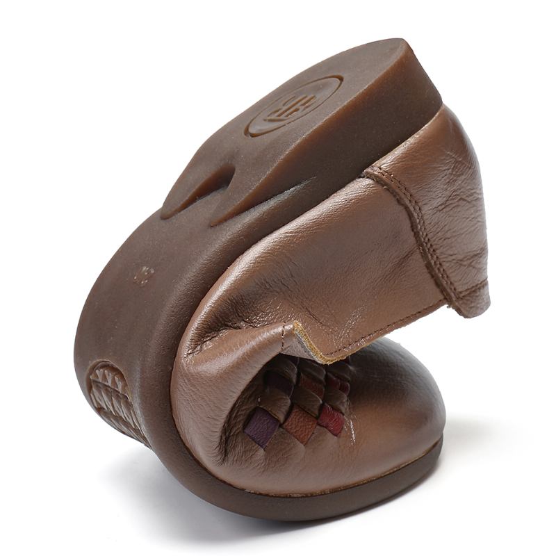 Kvinnors Läder Mjukt Halkskydd Casual Flat Loafers Skor