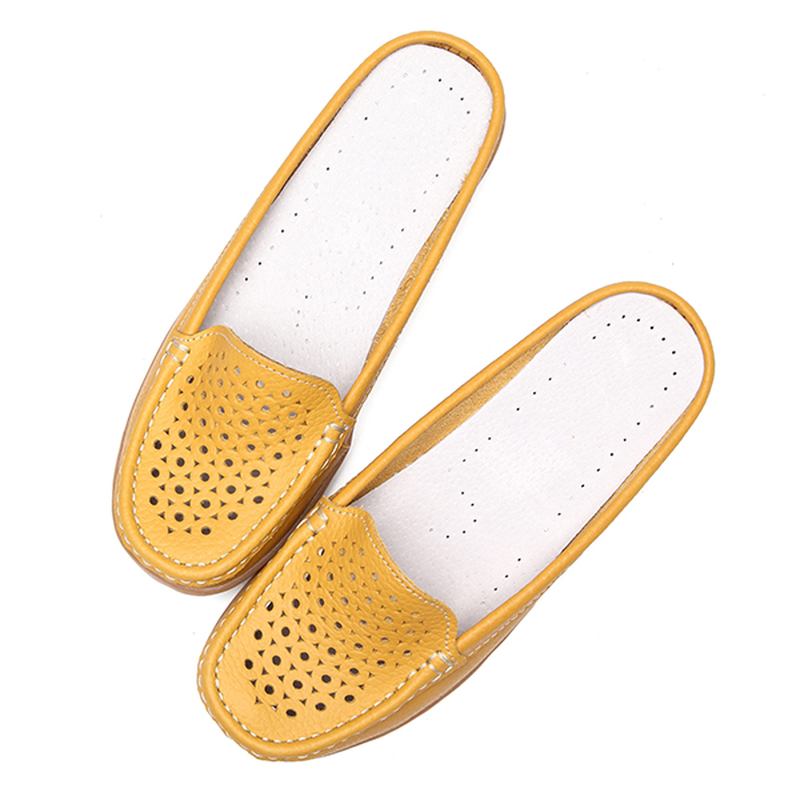 Soft Hollow Out Runda Toe Penny Loafers