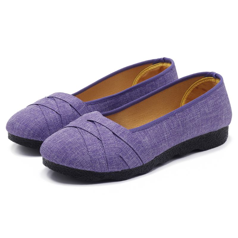 Stor Storlek Soft Sole Flats Loafers För Kvinnor