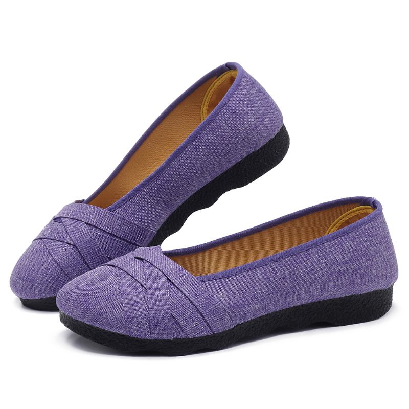 Stor Storlek Soft Sole Flats Loafers För Kvinnor