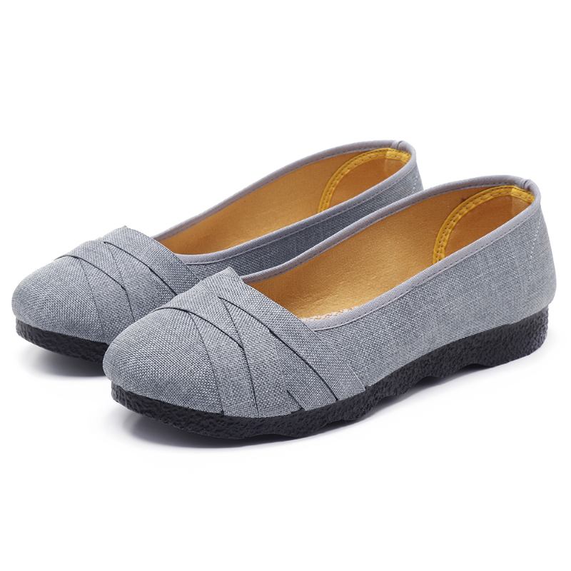 Stor Storlek Soft Sole Flats Loafers För Kvinnor