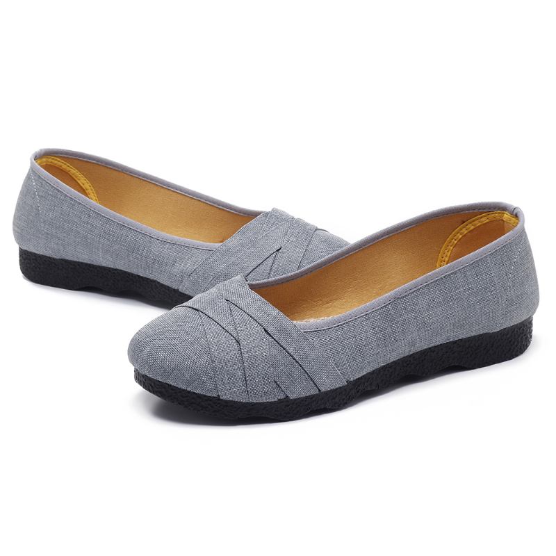 Stor Storlek Soft Sole Flats Loafers För Kvinnor