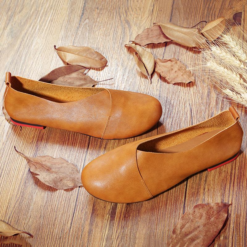 Stor Storlek Vintage Casual Flat Loafers