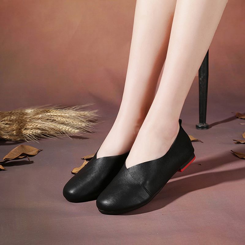 Stor Storlek Vintage Casual Flat Loafers