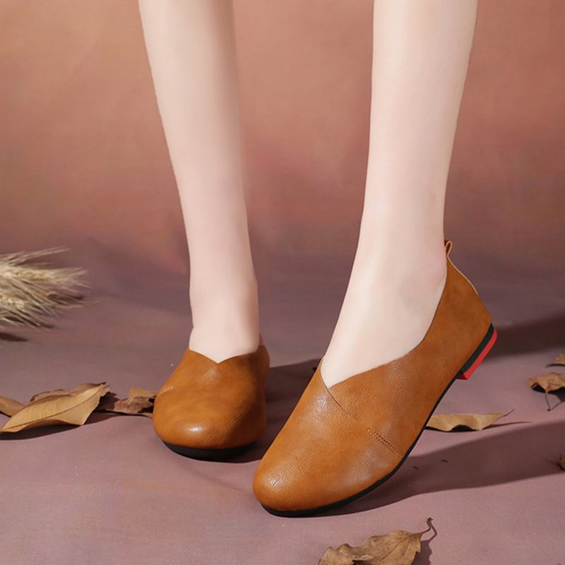 Stor Storlek Vintage Casual Flat Loafers